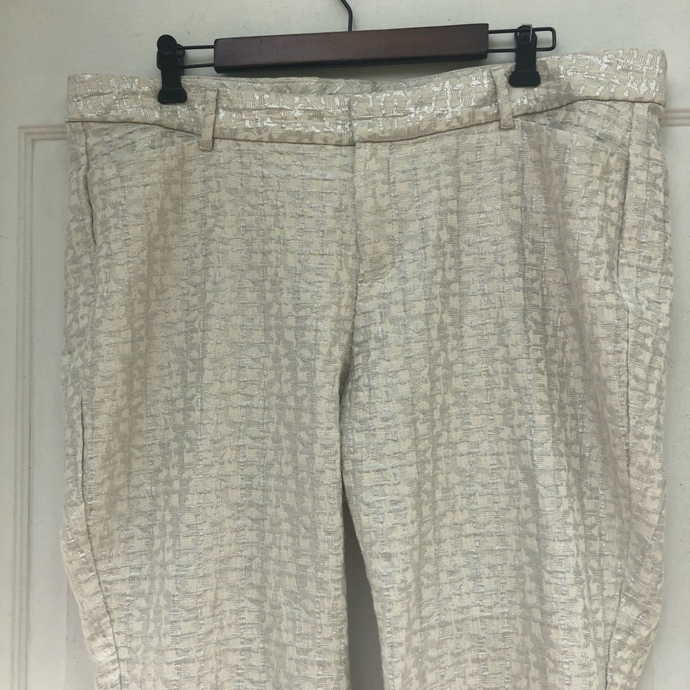 Old Navy ivory & silver the Diva pants